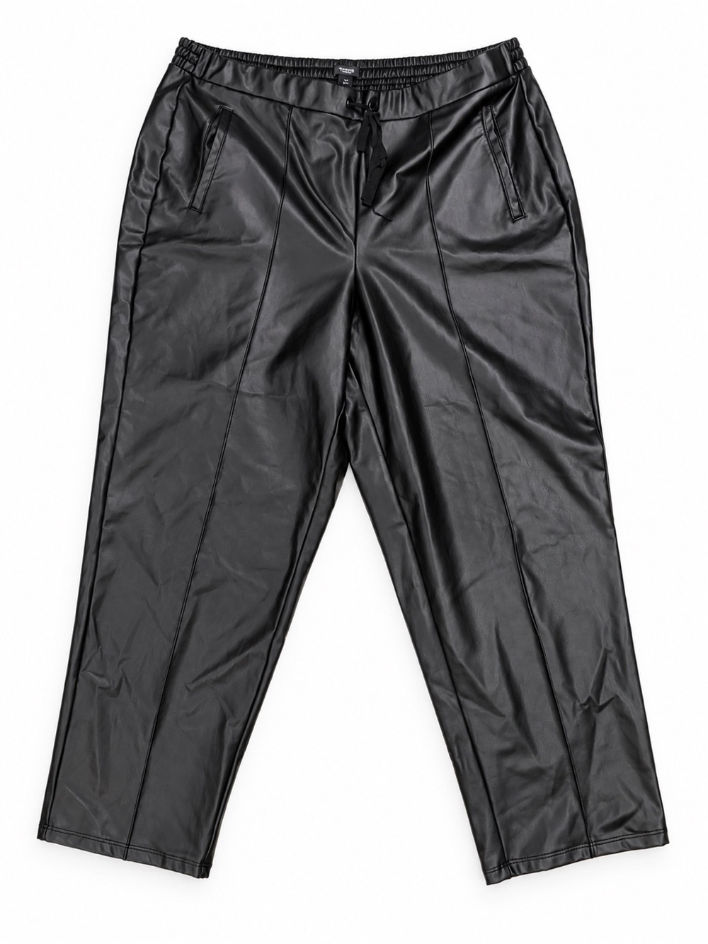 Simply Vera Vera Wang Black Faux Leather Pull-On Pants XL